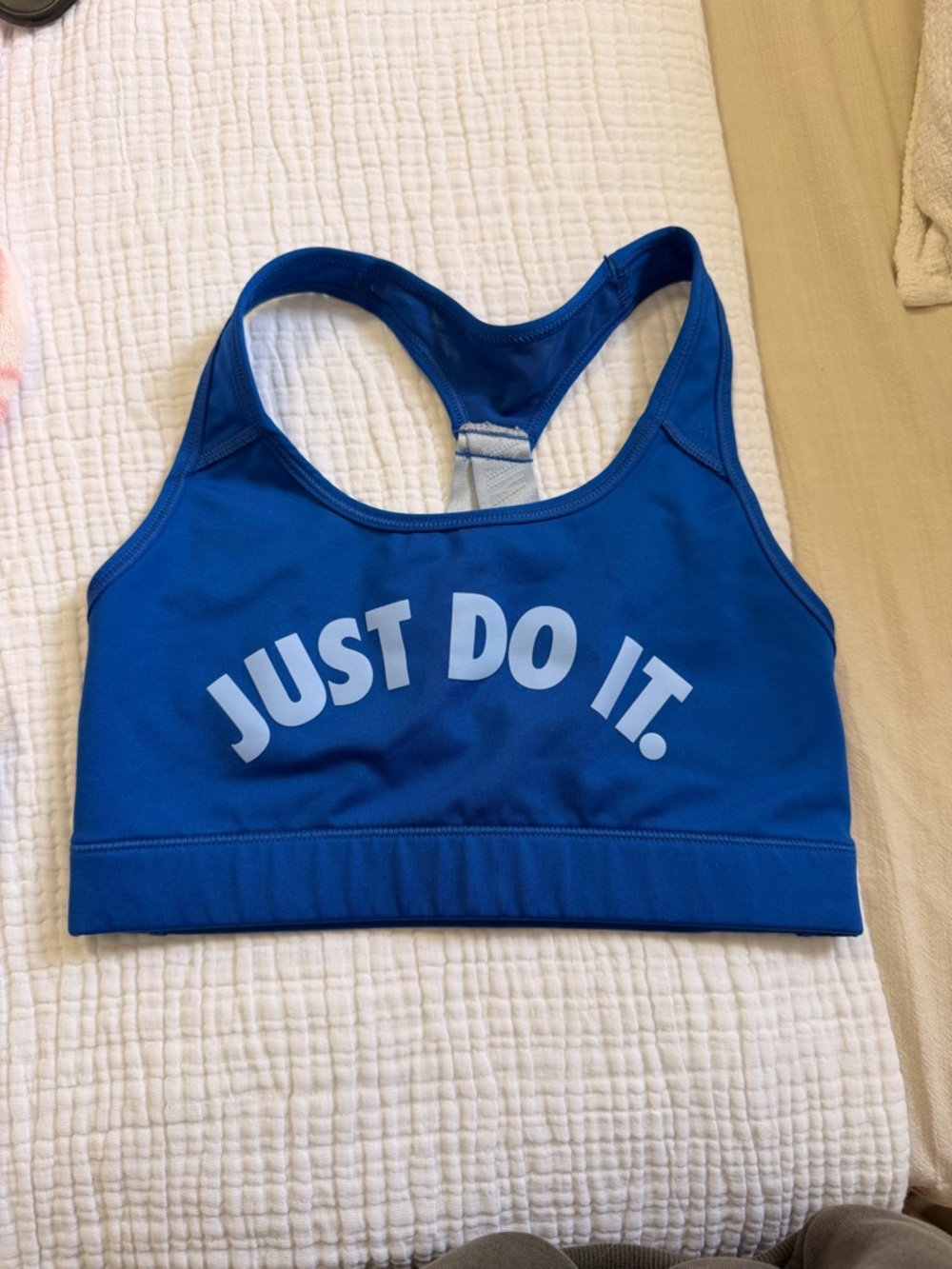 Nike Royal Blue 'JUST DO IT.' Racerback Sports Bra